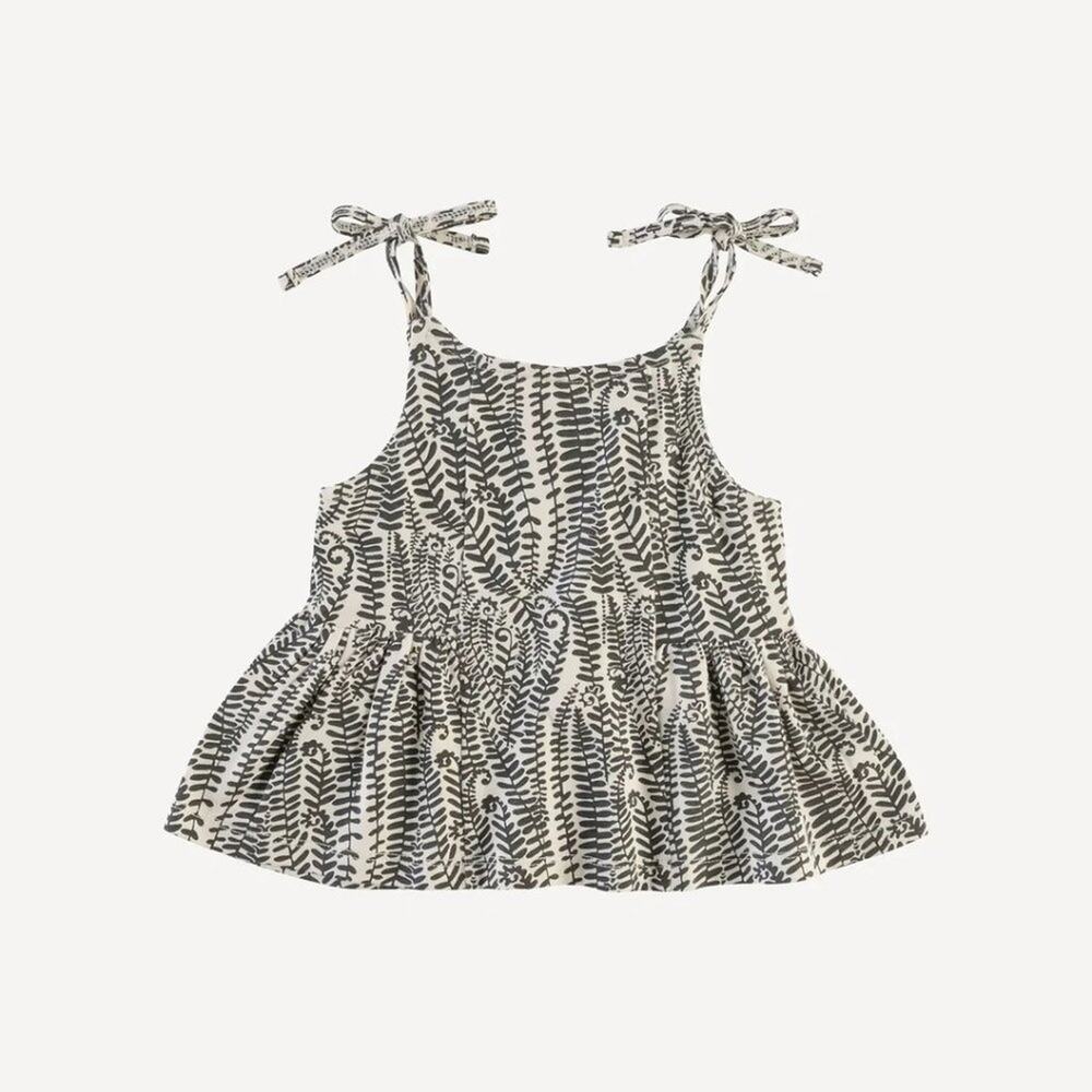 NWT Kate Quinn Spaghetti Tie Ballerina Top Fern Frond Modal 6-12m
